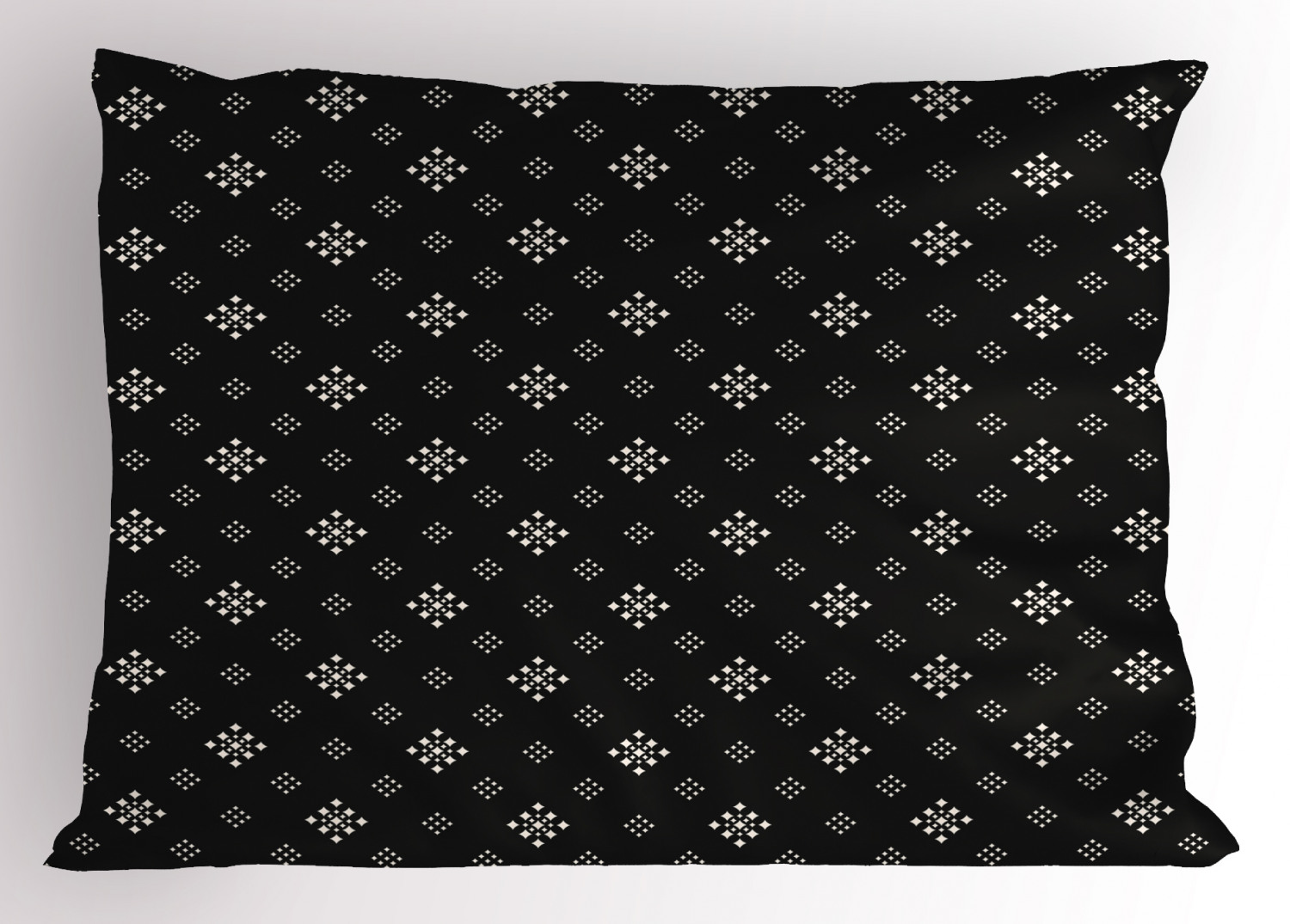 Farmhouse Diamonds by littlearrowdesign Black White Cotton Sateen Pillow Sham Bedding by Spoonflower Geometric Diamond Pillow Sham